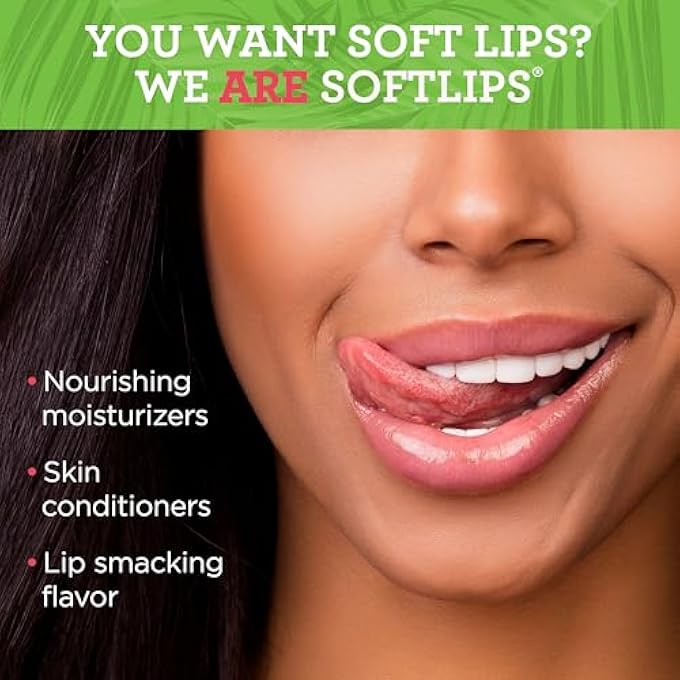 Softlips SPRING TROPICAL LIP BALMS 3-PACK - HYDRATING LIP CARE SET WITH WATERMELON, TROPICAL COCONUT, AND PEACH PASSION FLAVORS - Image 2